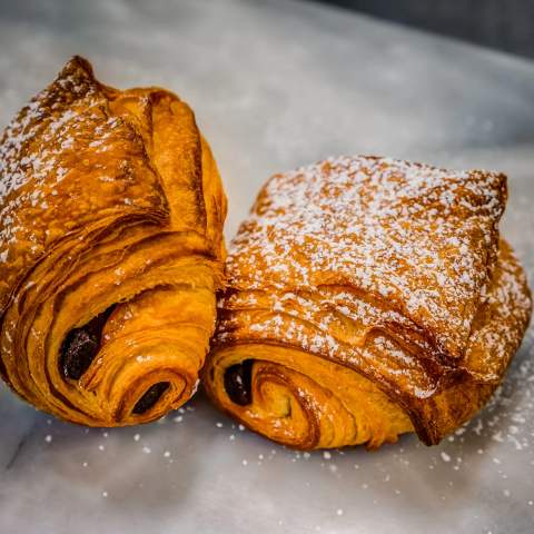 Pain au chocolat and laminated pastries baked by Buttered Up
